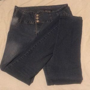 High waisted skinny jeans